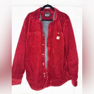 Carhartt Vibrant Maroon Corduroy Jacket Med